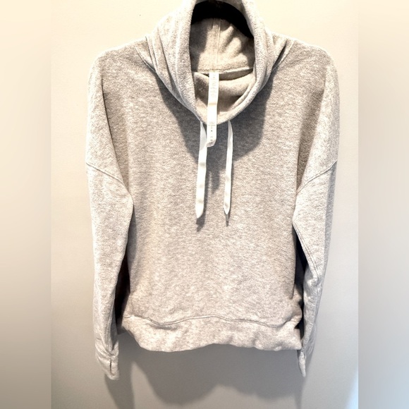 Lululemon Go Forward Pullover Fleece Cowl Neck Heathered Grey - Picture 7 of 7